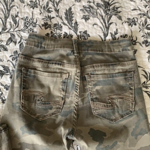 Silver skinny cargo pants - Picture 3 of 5